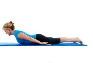 Pilates breast stroke prep exercise for back