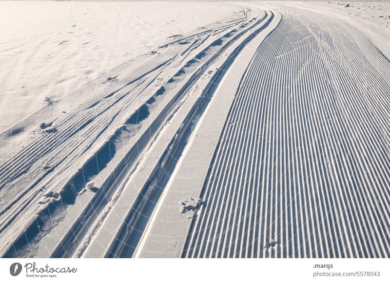 groomed cross country skiing trail
