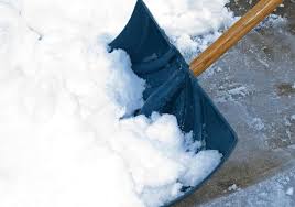 shovel with snow